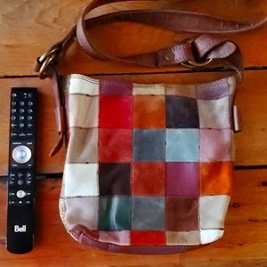 Lucky brand patchwork leather crossbody